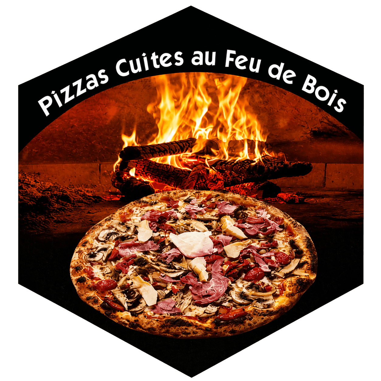 Badge Pizzas Cuites au Feu de Bois de Pizza Da Luigi